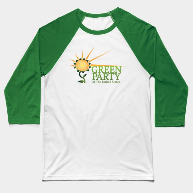 Green Party Logo Design Baseball T-Shirt by WallHaxx